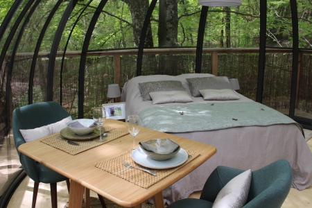 Image hebergement insolite LE DÔME PERCHÉ SPA