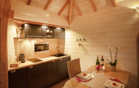 Image hebergement insolite CABANE DE PRESTIGE AVEC SAUNA ET JACUZZI PRIVATIFS